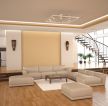 现代别墅设计大客厅沙发背景墙效果图
