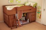 适合小卧室实木儿童床家具图片