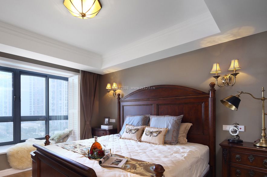 100平米小户型卧室床头壁灯设计图