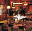 欧式古典风格别墅实木餐桌图片