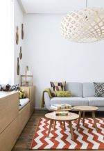 50平米单身公寓小客厅地毯图片