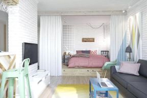 50平米单身公寓 小户型客厅沙发摆放