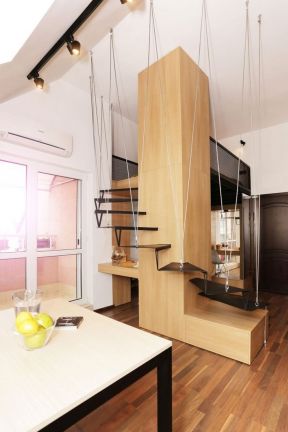阁楼复式楼梯设计图 小户型家装设计装修效果图片