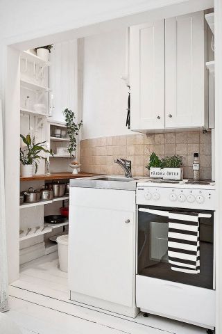 50平米单身公寓小厨房装饰效果图