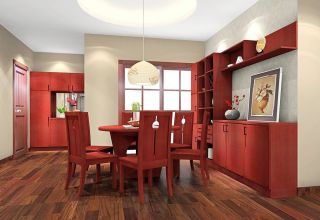 家装中式餐厅红木家具装修效果图片