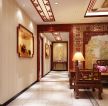 中式客厅装饰画走廊装修效果图片