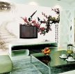 中式风格装饰画客厅沙发背景墙效果图