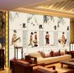 中式元素客厅沙发背景墙装饰画