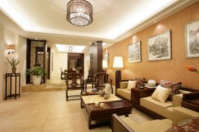 中式客厅装饰画 新中式风格别墅客厅
