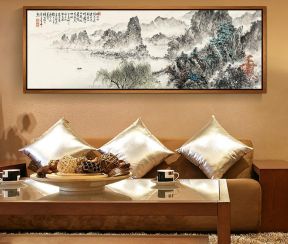 中式客厅装饰画 室内装饰设计效果图