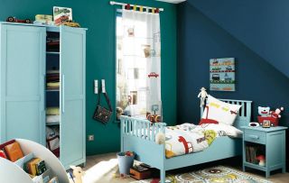 儿童卧室组合家具设计摆放图片2023