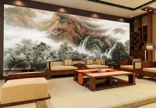 2023中式装饰画客厅沙发背景墙效果图
