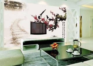 中式风格装饰画客厅沙发背景墙效果图