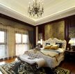 欧式三层别墅卧室窗帘设计效果图片