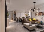 现代风格小户型家装客厅布艺沙发装修效果图片