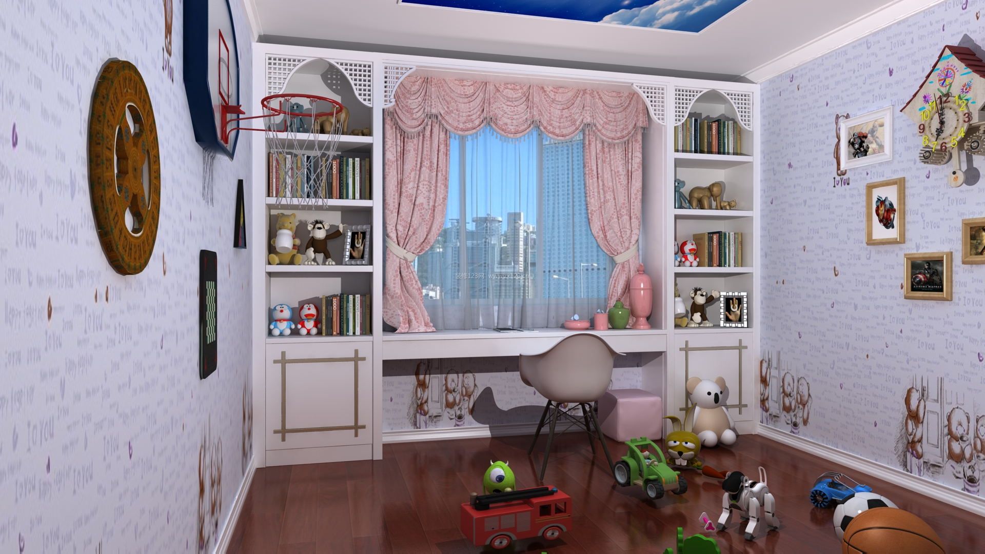 现代简约二居室儿童房飘窗装修效果图大全