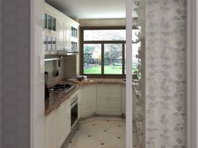 家庭厨房橱柜大理石台面装修效果图片