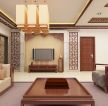 最流行新中式客厅背景墙装修效果图欣赏