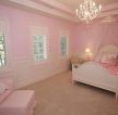 家居公主卧室粉色墙面装修效果图片