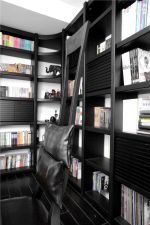 家居书房拐角书柜设计效果图