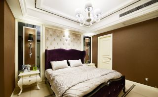 古典卧室纯色壁纸装修效果图片