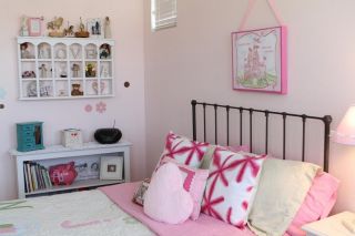 家居公主卧室粉色墙面装修效果图片大全