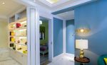 中小户型室内蓝色墙面装修效果图片