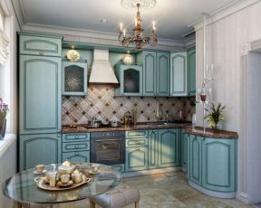 欧式风格橱柜厨房柜门颜色效果图