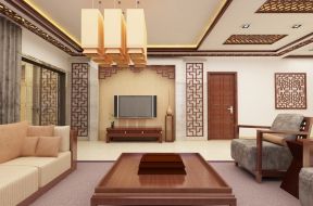 新中式客厅电视墙 室内设计中式元素