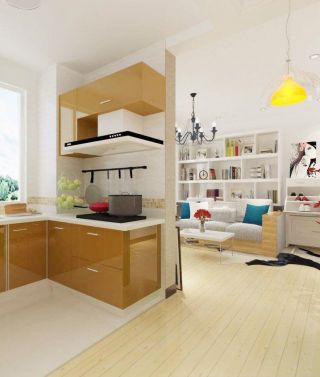 小户型空间创意设计厨房客厅隔断效果图