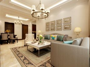 欧式古典风格别墅客厅组合沙发装修图片