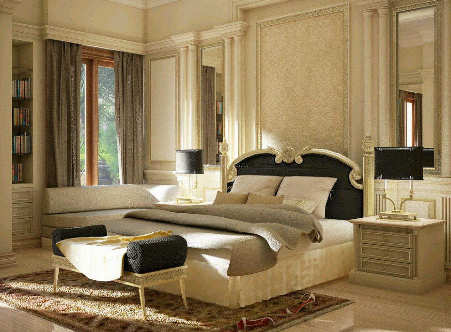 卧室欧式家具设计摆放图