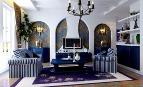 纯美地中海家具 客厅装潢设计效果图