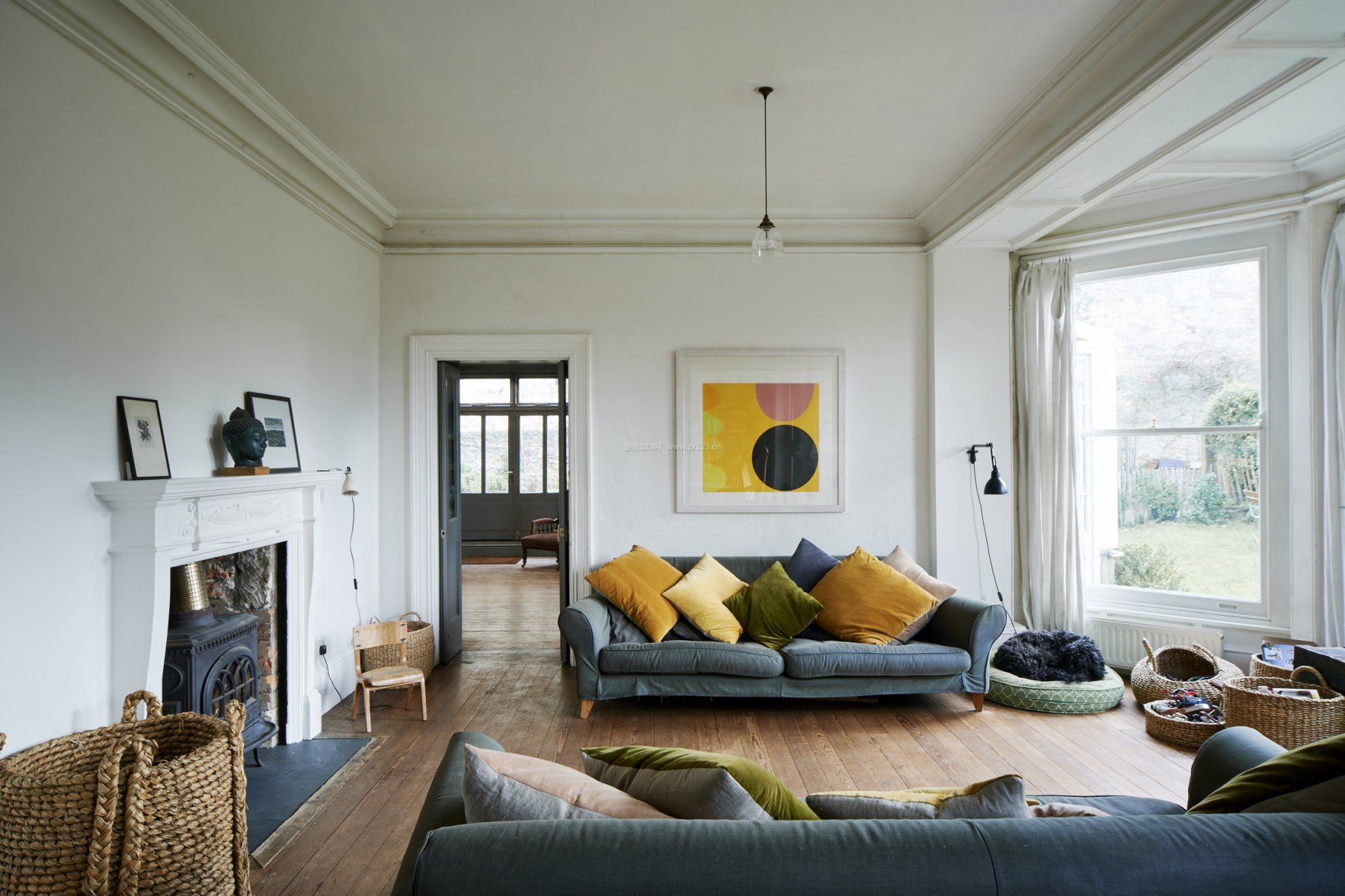 120平房子小户型客厅布艺沙发装修设计图片大全