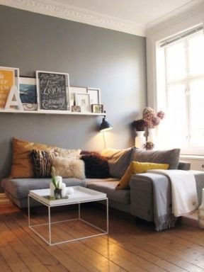 小户型客厅家具 现代风格沙发背景墙