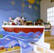 别墅儿童房背景墙设计效果图片