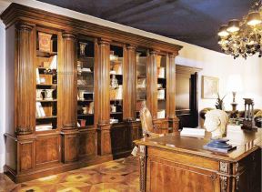 欧式风格书柜 室内装饰设计效果图