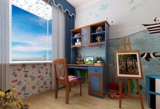 儿童房室内欧式风格书柜装修效果图大全