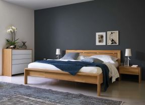 松木卧室家具 现代风格卧室效果图