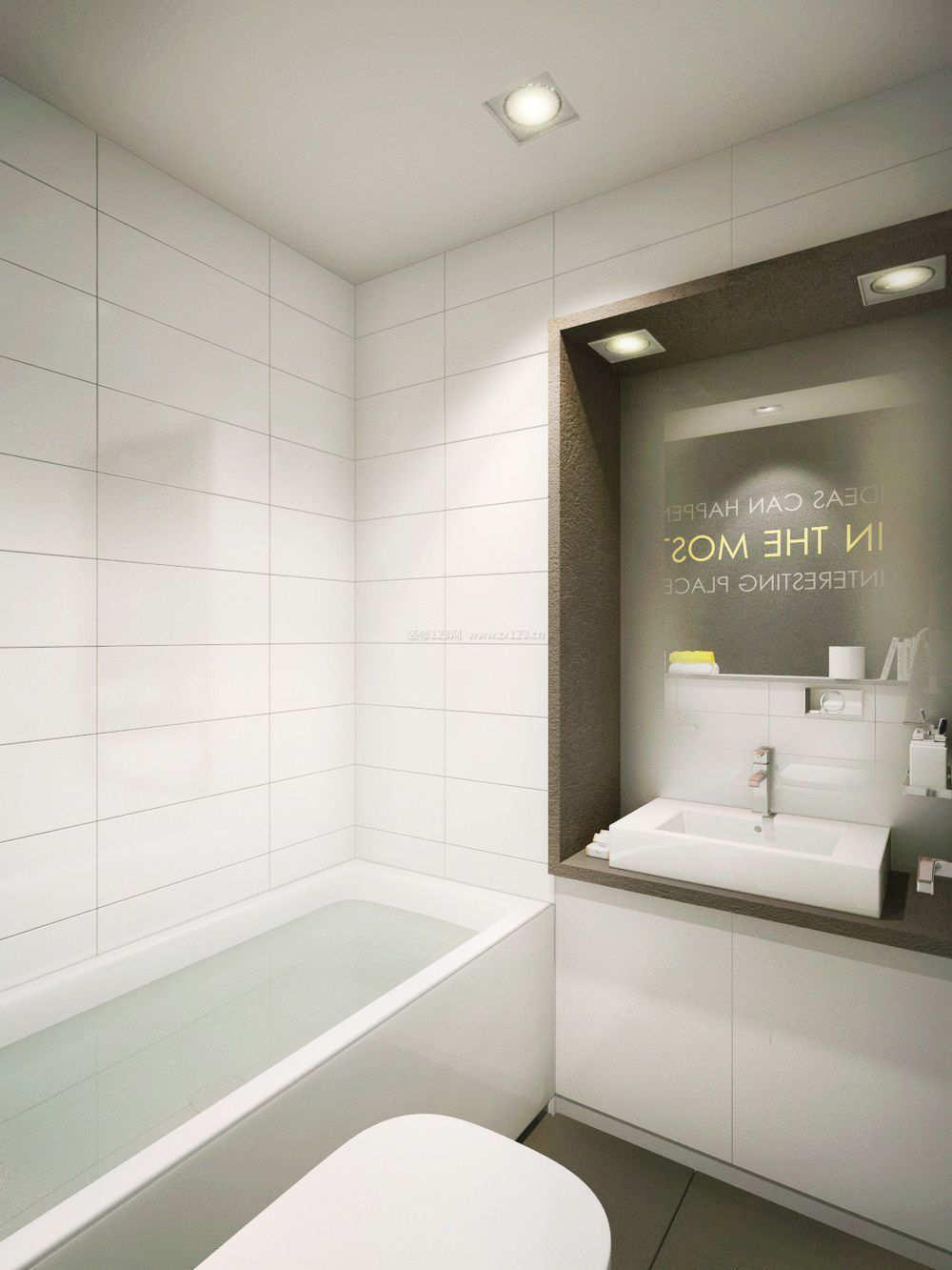 4平米正方形卫生间砖砌浴缸装修效果图片