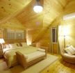 生态木屋别墅15平米卧室装修效果图片