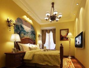 欧式古典卧室壁灯设计装修效果图片