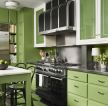 70平米两室一厅绿色小厨房装饰效果