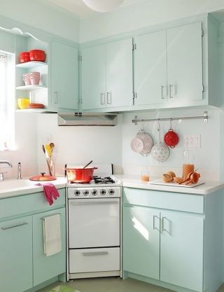 小户型70平米两室一厅清新小厨房装饰装修效果图