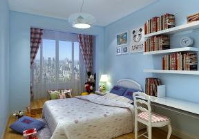 现代儿童房 蓝色墙面装修效果图片