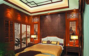 中式家居卧室装修图 中式门框装修效果图