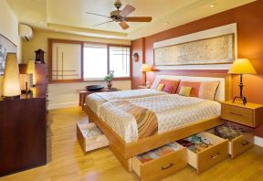 中式家居卧室装修图 现代中式元素图案