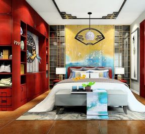中式家居卧室装修图 中式元素装饰品
