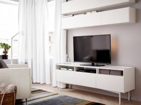 现代北欧风格 白色电视柜