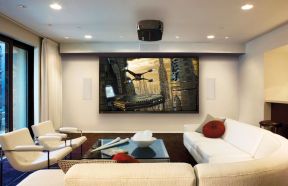 简约现代客厅 电视墙设计效果图